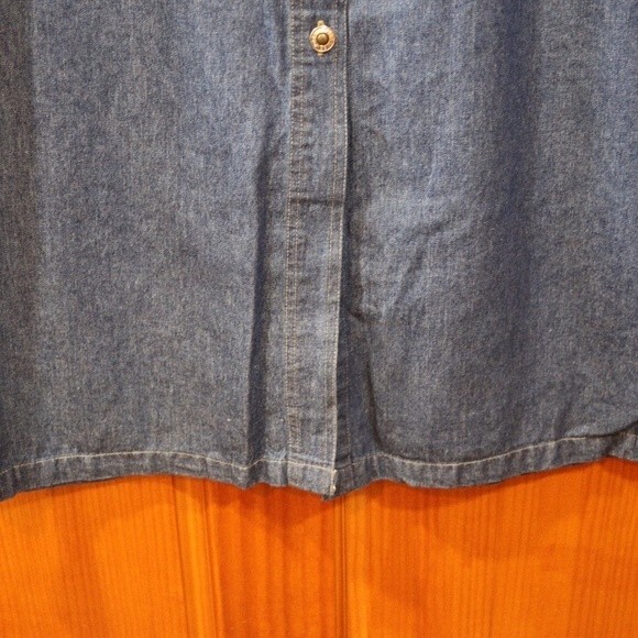 Premier Denim Button Front Midi Skirt 20W Farmhouse Cottagecore Modest 100% Cott - Picture 7 of 12